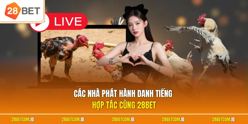 Đá gà 28BET 3 Các nhà phát hành danh tiếng hợp tác cùng 28BET