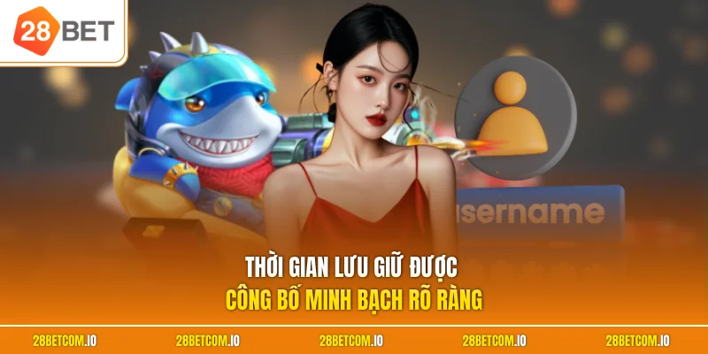 Thời gian lưu giữ được công bố minh bạch rõ ràng
